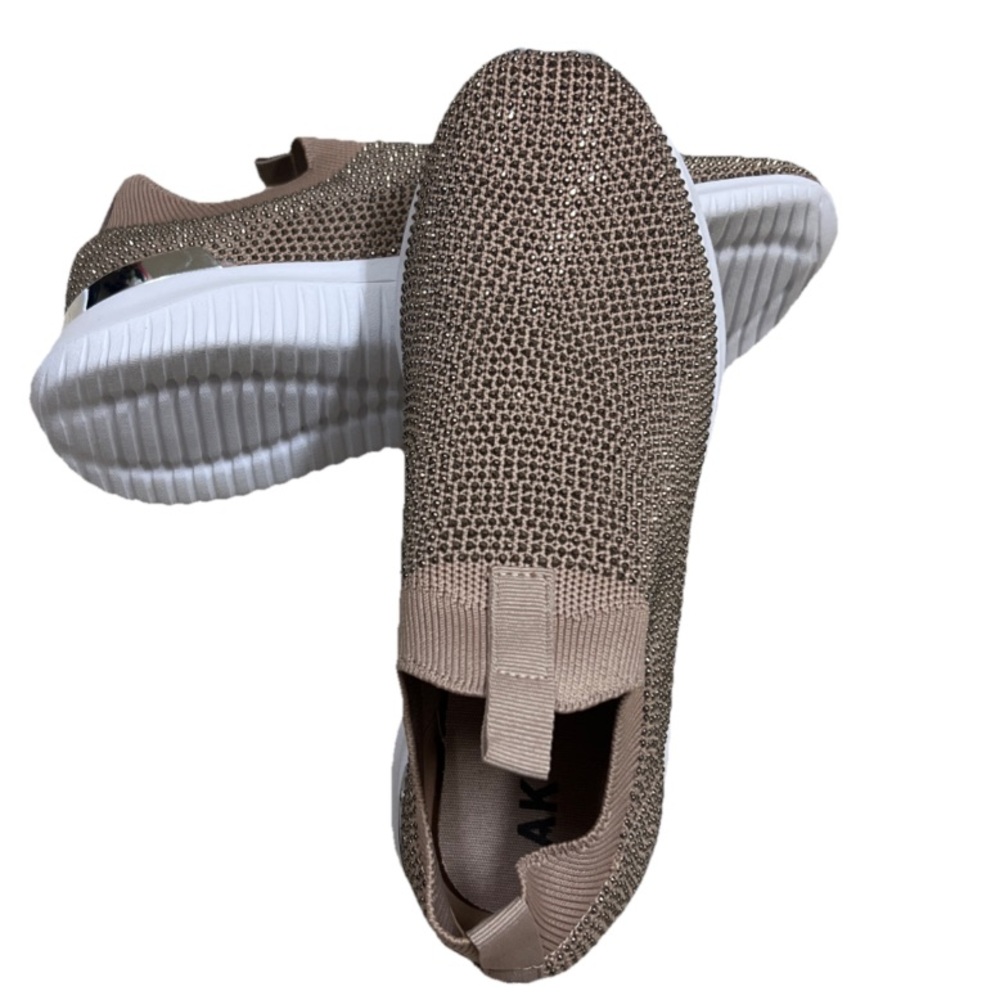 NWOT  Anne Klein Taupe Knit Slip-On Shoes Never worn